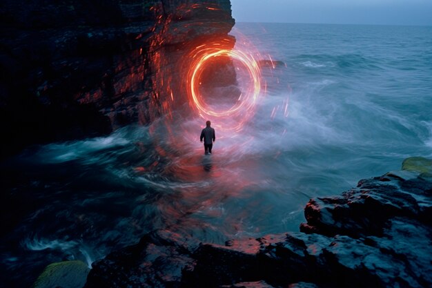 Une porte menant à un monde magique.