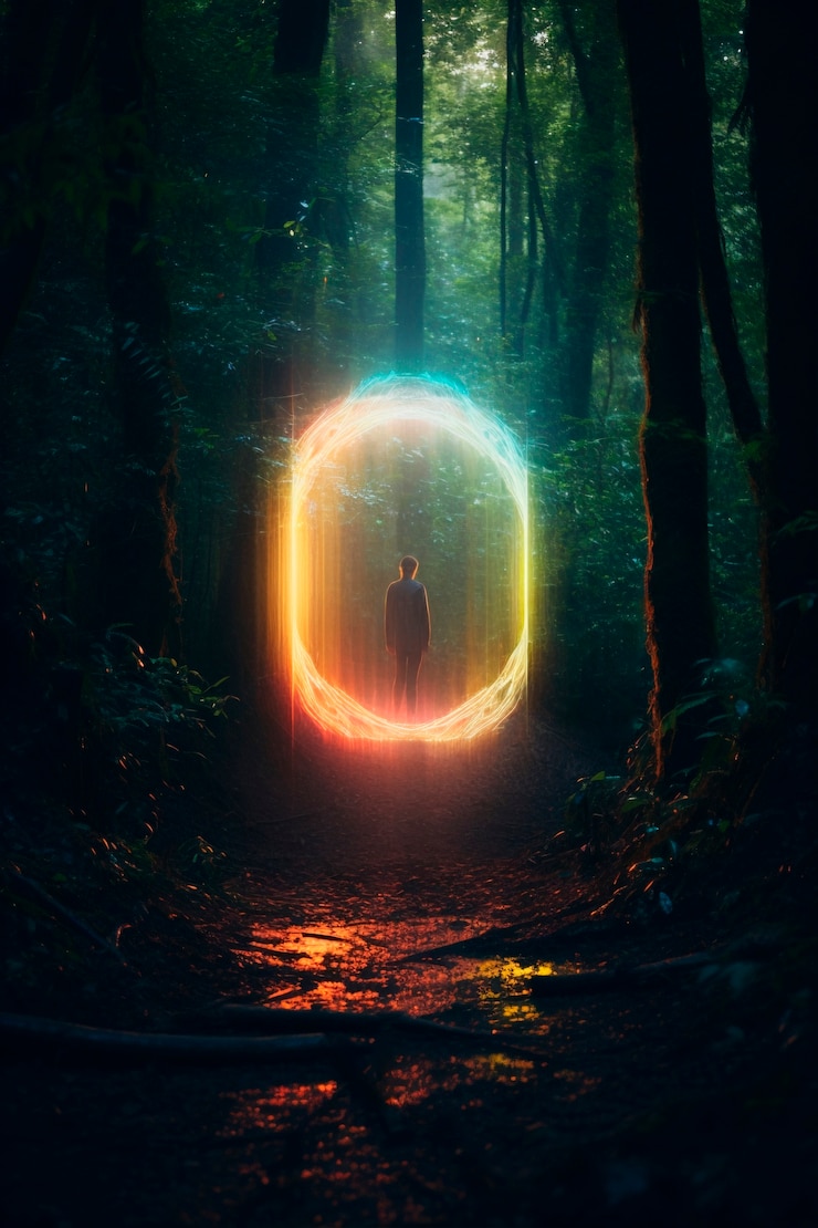 Photo gratuit la porte qui mène au monde magique