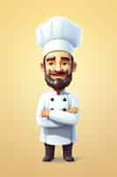 Photo gratuite portrait 3d du chef