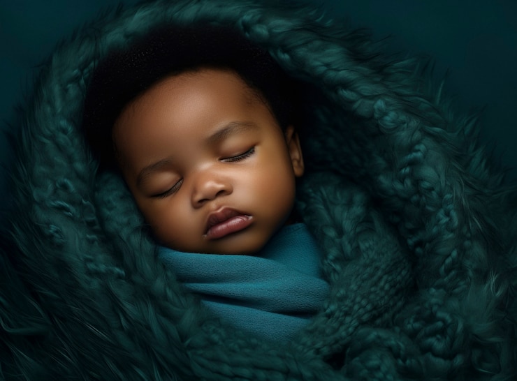 Photo gratuit portrait d'adorable bébé nouveau-né