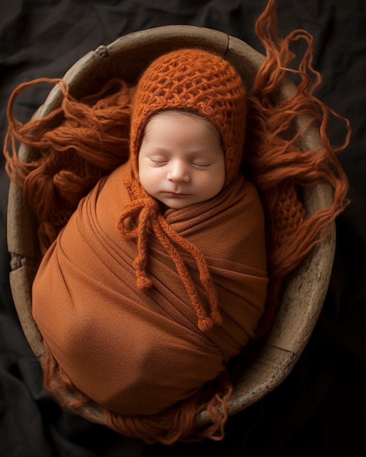 Photo gratuit portrait d'adorable bébé nouveau-né