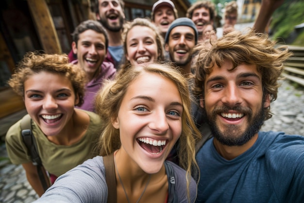 Portrait d'amis millénaires vivant à la campagne après avoir déménagé de la ville