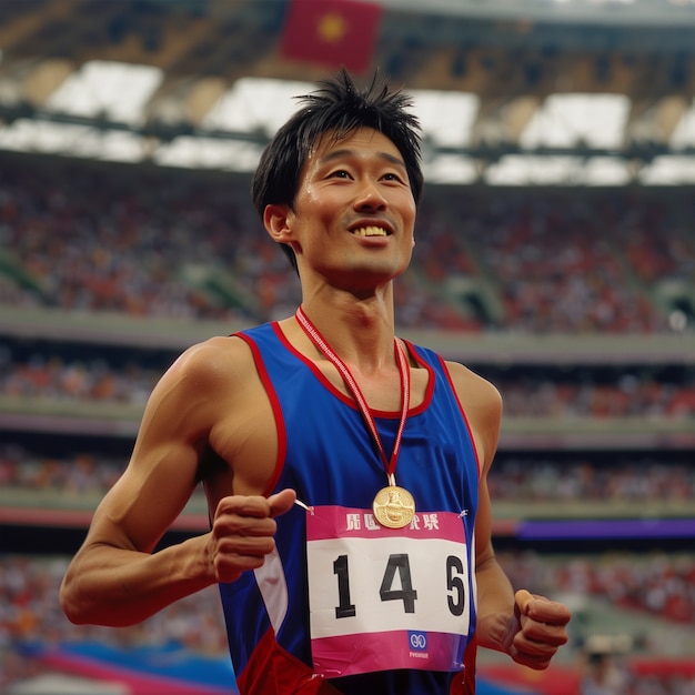 Portrait d'un athlète participant au tournoi des Jeux olympiques