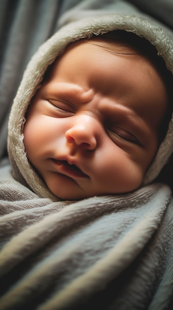 Photo gratuite portrait de bébé nouveau-né bouleversé