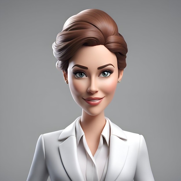 Portrait d'une belle femme d'affaires avec un maquillage et une coiffure professionnels
