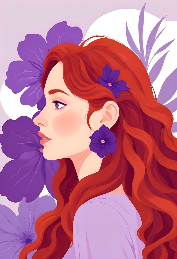 Photo gratuit le portrait d'une belle femme de dessin animé