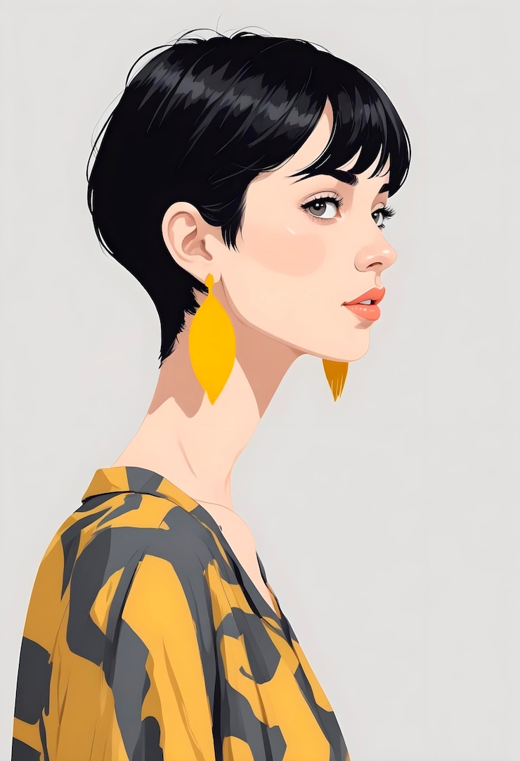 Photo gratuit le portrait d'une belle femme de dessin animé