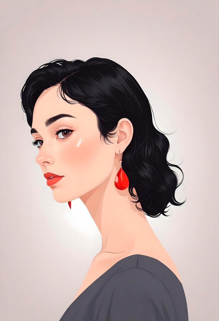 Photo gratuit le portrait d'une belle femme de dessin animé