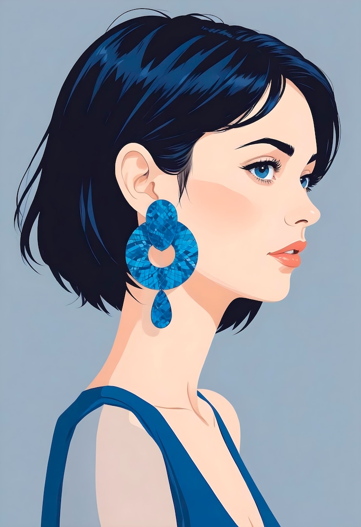 Photo gratuit le portrait d'une belle femme de dessin animé