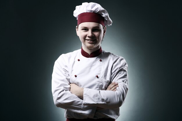 Portrait de chef souriant