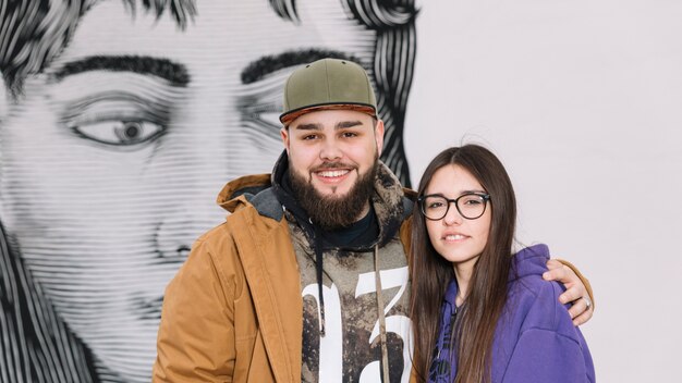 Portrait d&#39;un couple heureux