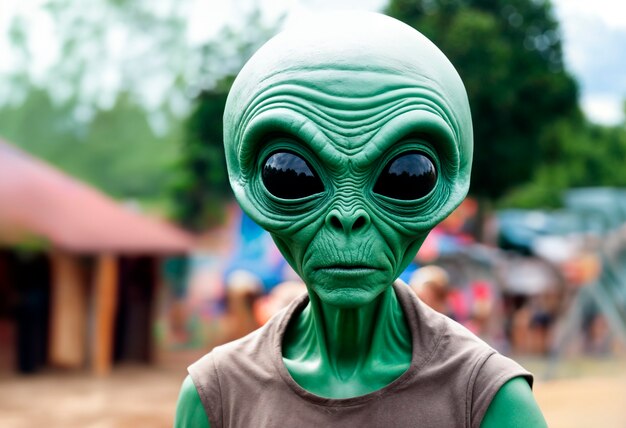 Portrait d'une créature extraterrestre ou d'un extraterrestre