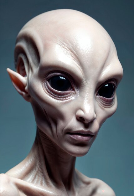 Portrait d'une créature extraterrestre ou d'un extraterrestre