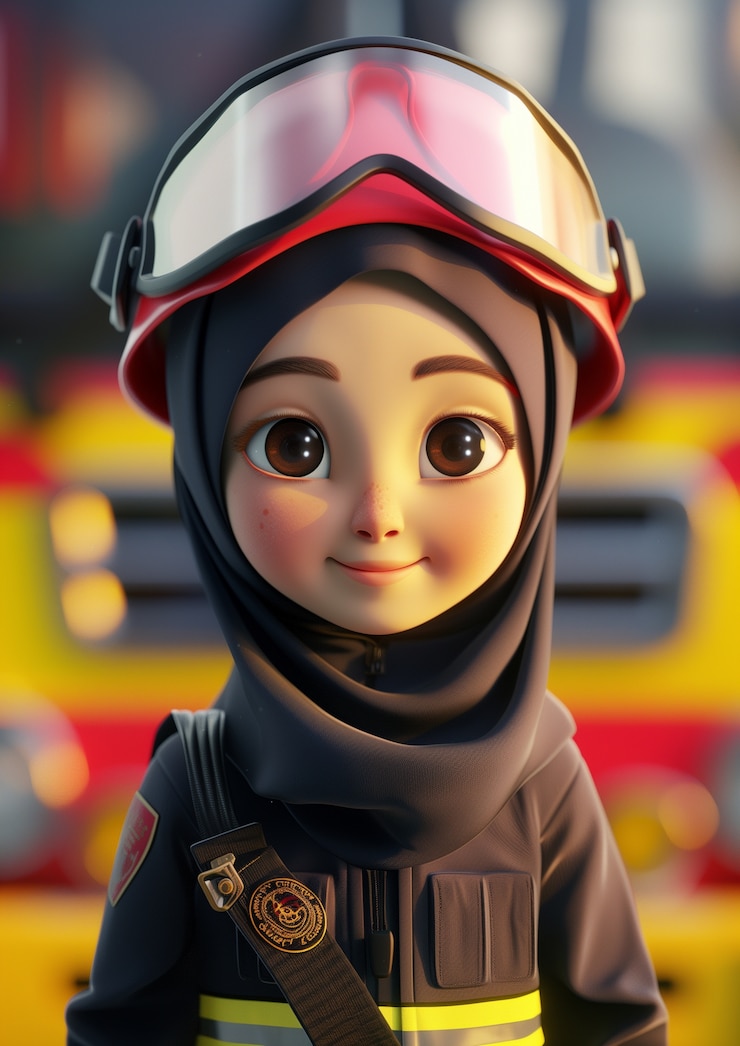 Photo gratuit portrait dessiné en 3d d'une femme ouvrière lors de la célébration de la fête du travail