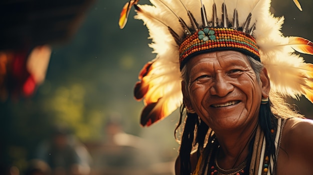 Portrait du vieil homme en vue latérale