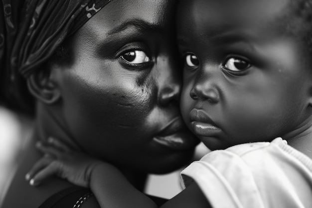 Photo gratuite portrait d'une famille non traditionnelle avec une mère célibataire