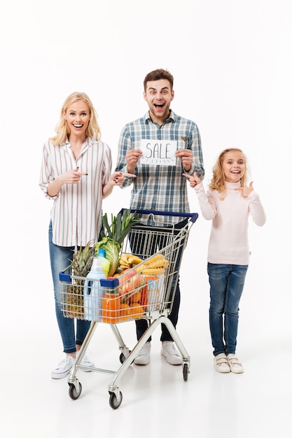 Portrait d'une famille surprise