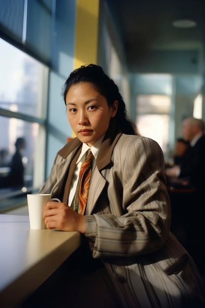 Photo gratuite portrait d'une femme d'affaires autochtone