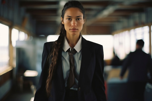 Photo gratuite portrait d'une femme d'affaires autochtone