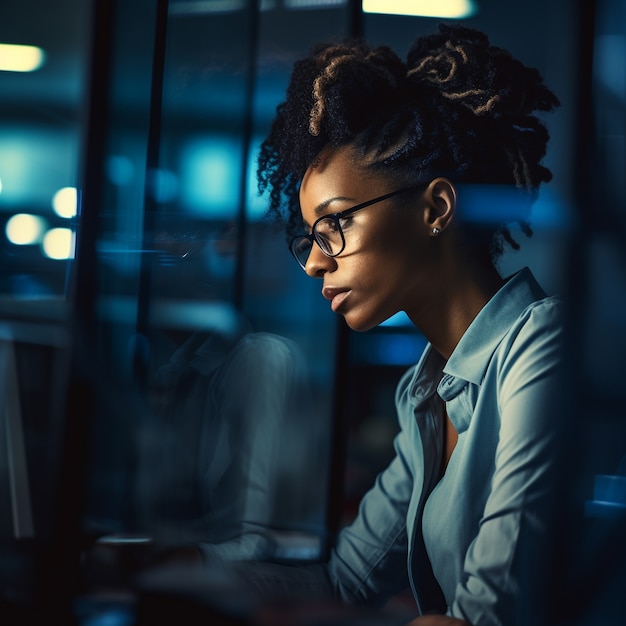 Portrait d'une femme d'affaires élégante et professionnelle