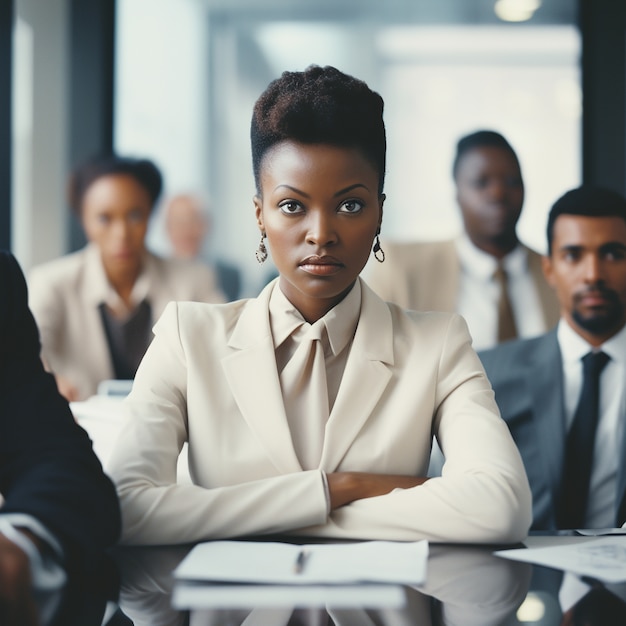 Photo gratuite portrait de femme d'affaires professionnelle et élégante