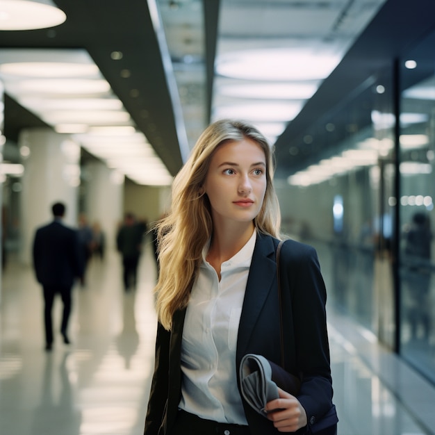 Photo gratuite portrait de femme d'affaires professionnelle et élégante