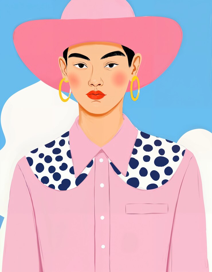 Photo gratuit portrait d'une femme apparaissant dans l'illustration