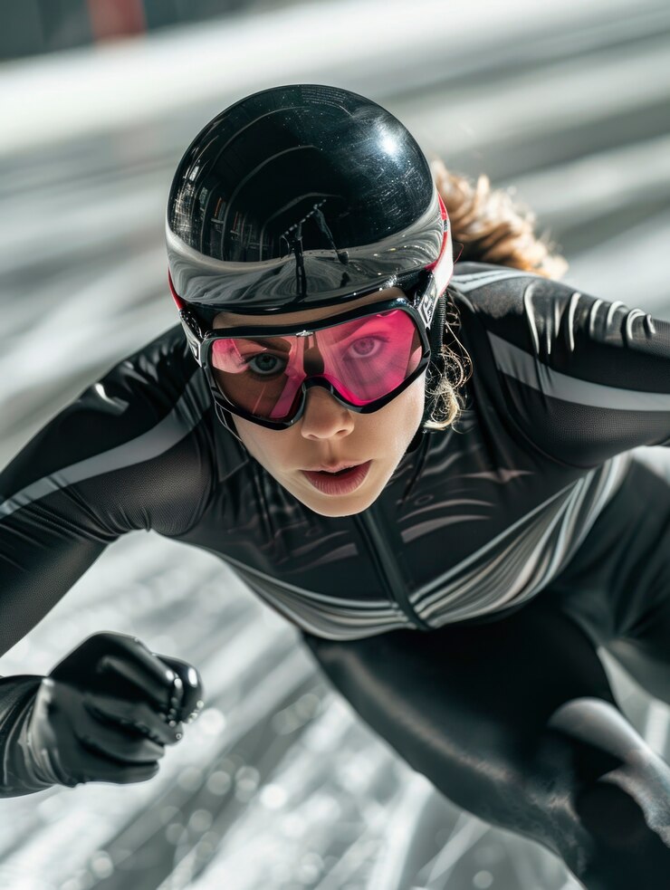 Portrait d'une femme athlétique en compétition au tournoi des Jeux olympiques