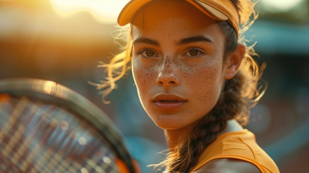 Portrait d'une femme en compétition au championnat des Jeux olympiques