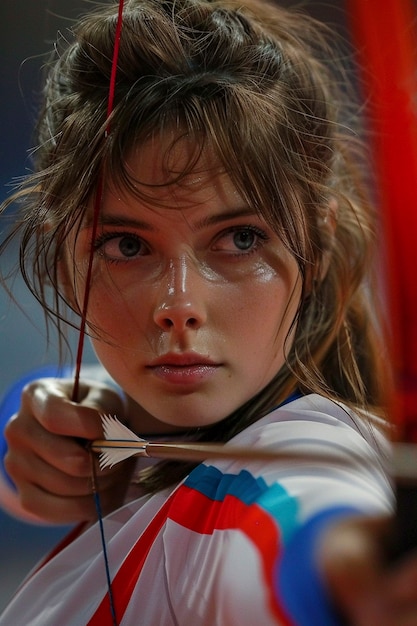 Portrait d'une femme en compétition aux Jeux olympiques