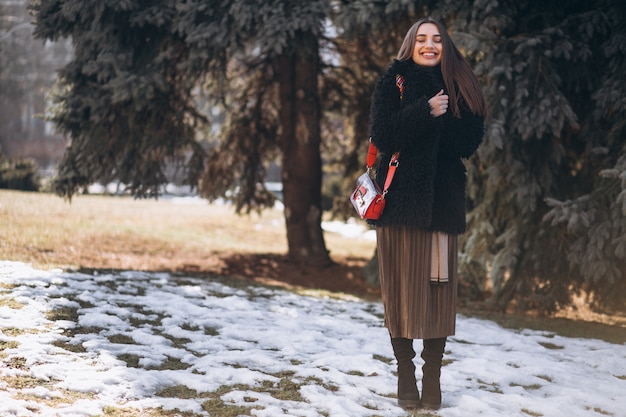 Portrait, Femme, Dehors, Parc