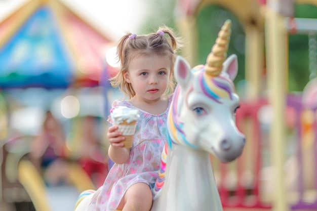 Photo gratuite portrait d'une femme avec une licorne