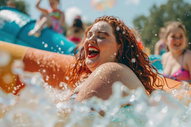 Portrait d'une femme en surpoids lors d'un voyage dans le monde et de vacances