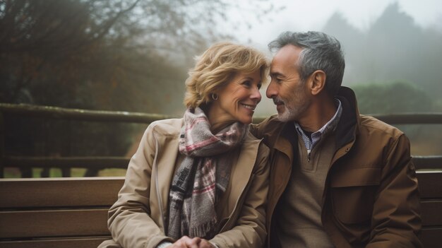 Portrait en gros plan d'un couple ensemble