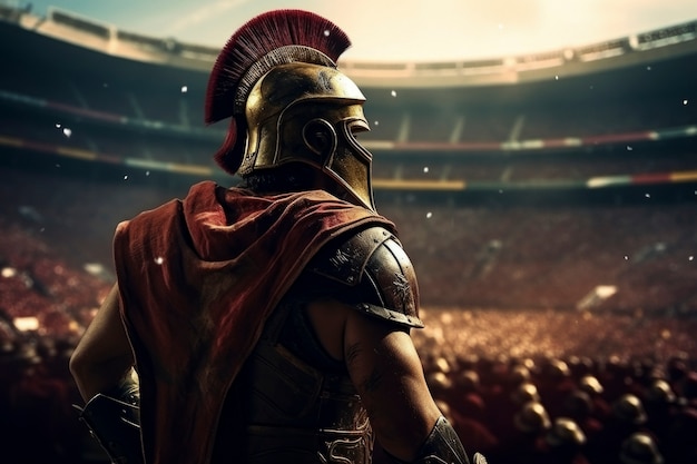 Portrait d'un guerrier de l'empire romain antique