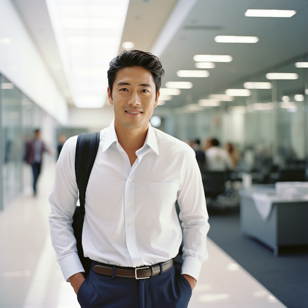 Portrait d'un homme d'affaires élégant et professionnel