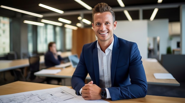 Portrait d&#39;homme d&#39;affaires souriant