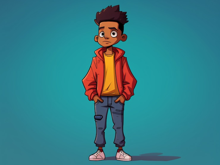 Photo gratuit portrait d'homme en style dessin animé