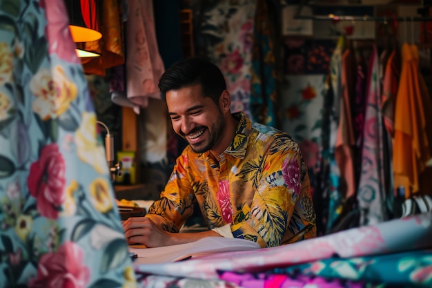 Photo gratuite portrait d'un homme travaillant comme tailleur