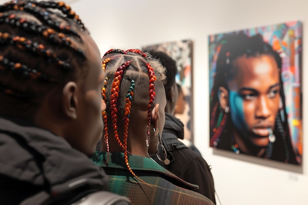 Portrait d'un homme avec des tresses en vue latérale