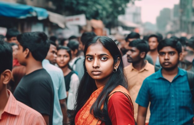 Portrait des Indiens dans le bazar