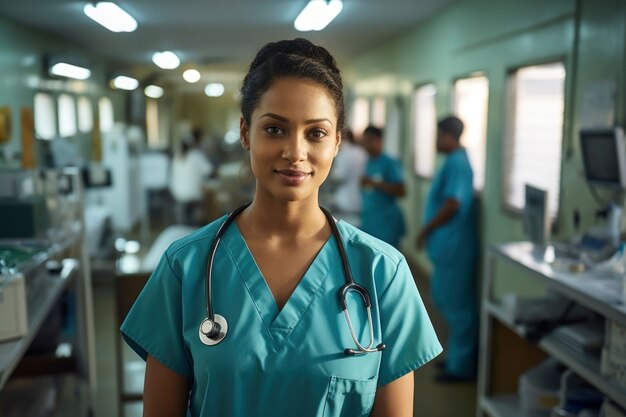 Portrait d'infirmière à l'hôpital