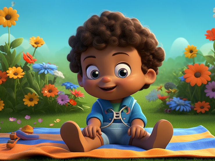 Photo gratuit portrait d'un jeune garçon adorable en 3d