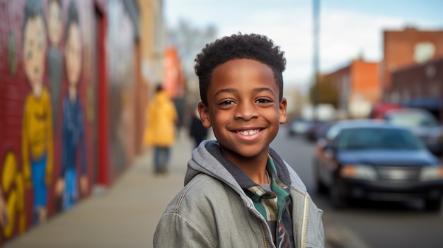 Photo gratuite portrait de jeune petit garçon