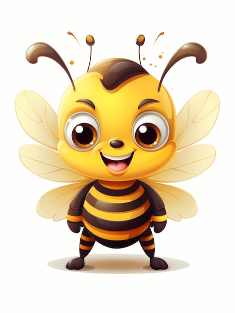 Portrait d'une jolie abeille de dessin animé
