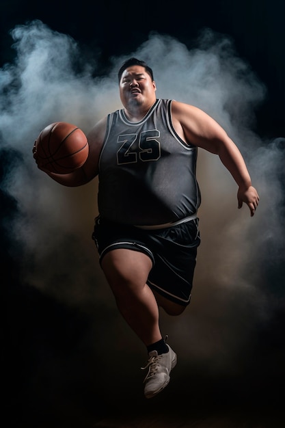 Photo gratuite portrait d'un joueur de basket