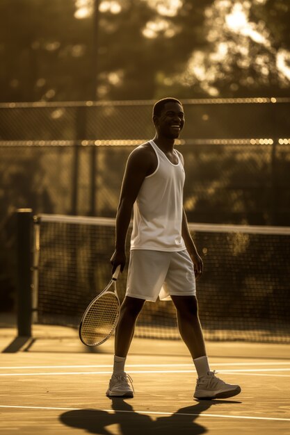 Portrait d'un joueur de tennis