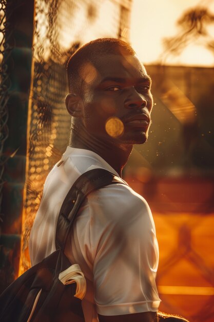 Portrait d'un joueur de tennis