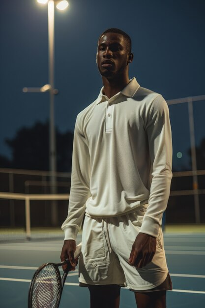 Portrait d'un joueur de tennis