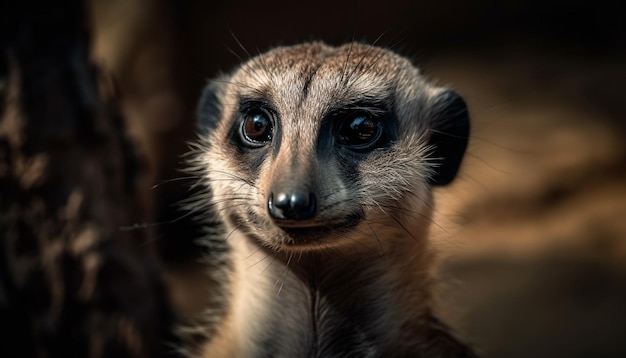 Portrait de lémurien Primate mignon regardant la caméra générée par l'IA
